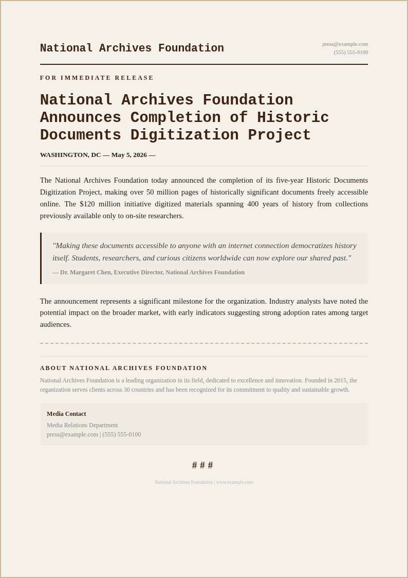 Paper Texture Press Release